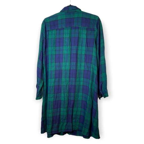 Old Navy Blue & Green Flannel Dress L - Picture 3 of 12
